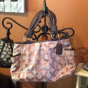 Coach rose tone shoulder bag